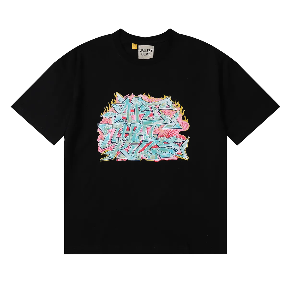 No. 6055, Meichao Gallery Dept ATK GRAFFITI art graffiti printing high quality double yarn pure cotton casual short-sleeved T-shirt batch 104 Color: black, white; Size: S M L XL